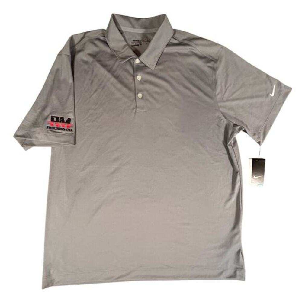 New Nike Golf Shirt Men's XL Gray Dri-Fit Athletic Short Sleeve Polo